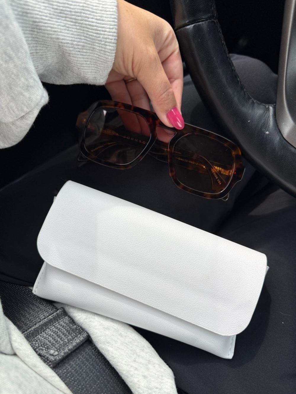 Elisa Johnson large tortoise shell sunglasses